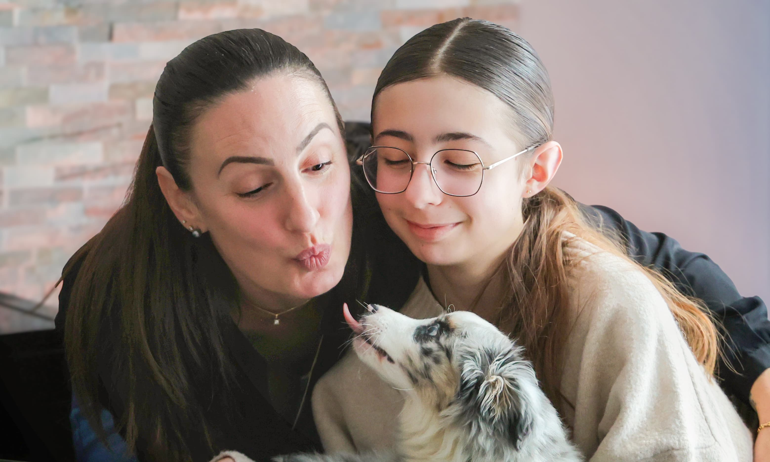 Séance portrait famille avec animal de compagnie